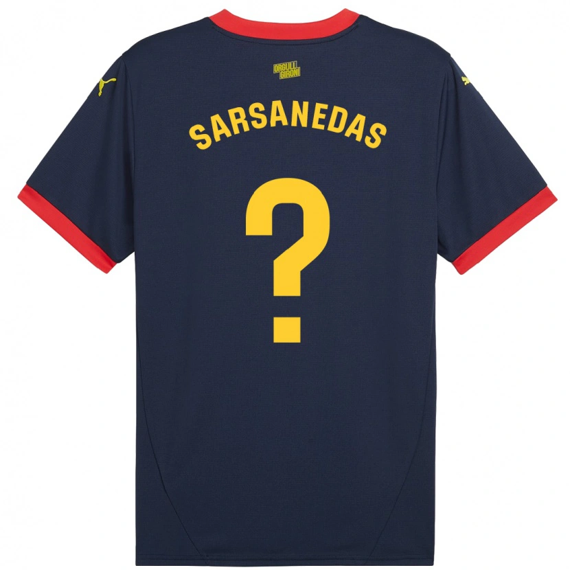 Danxen Kvinder Joao Sarsanedas #0 Marine Rød Udebane Spillertrøjer 2024/25 Trøje T-Shirt