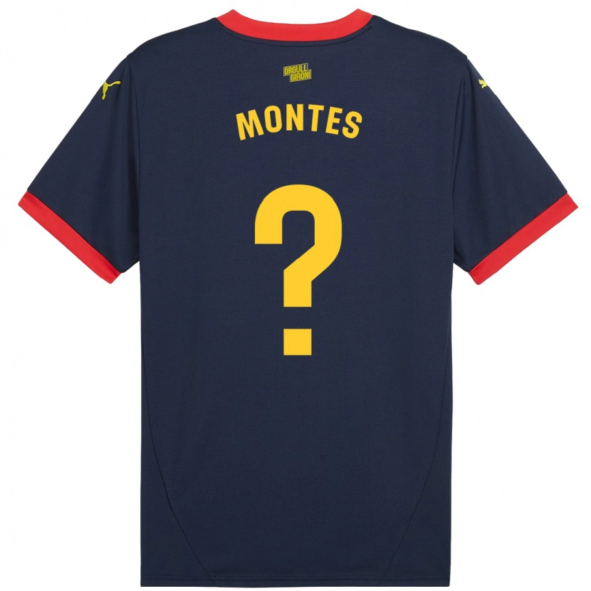 Danxen Kvinder Luis Montes #0 Marine Rød Udebane Spillertrøjer 2024/25 Trøje T-Shirt