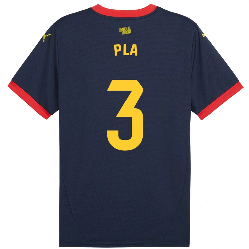 Danxen Kvinder Marta Pla #3 Marine Rød Udebane Spillertrøjer 2024/25 Trøje T-Shirt