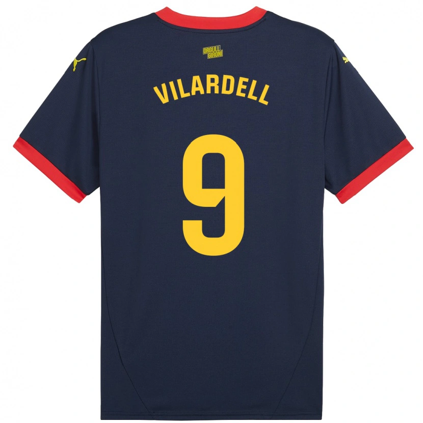 Danxen Kvinder Júlia Vilardell #9 Marine Rød Udebane Spillertrøjer 2024/25 Trøje T-Shirt