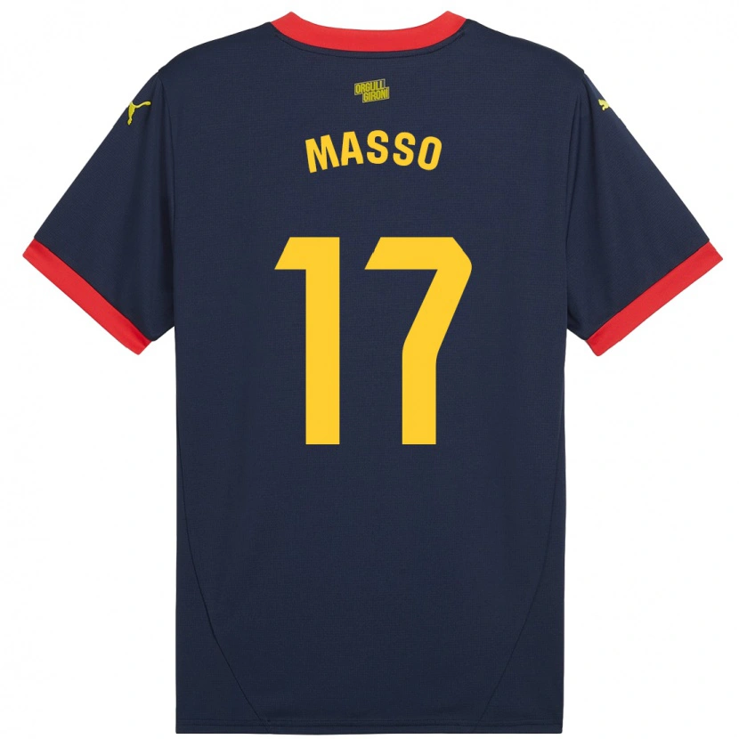 Danxen Kvinder Ainoa Massó #17 Marine Rød Udebane Spillertrøjer 2024/25 Trøje T-Shirt