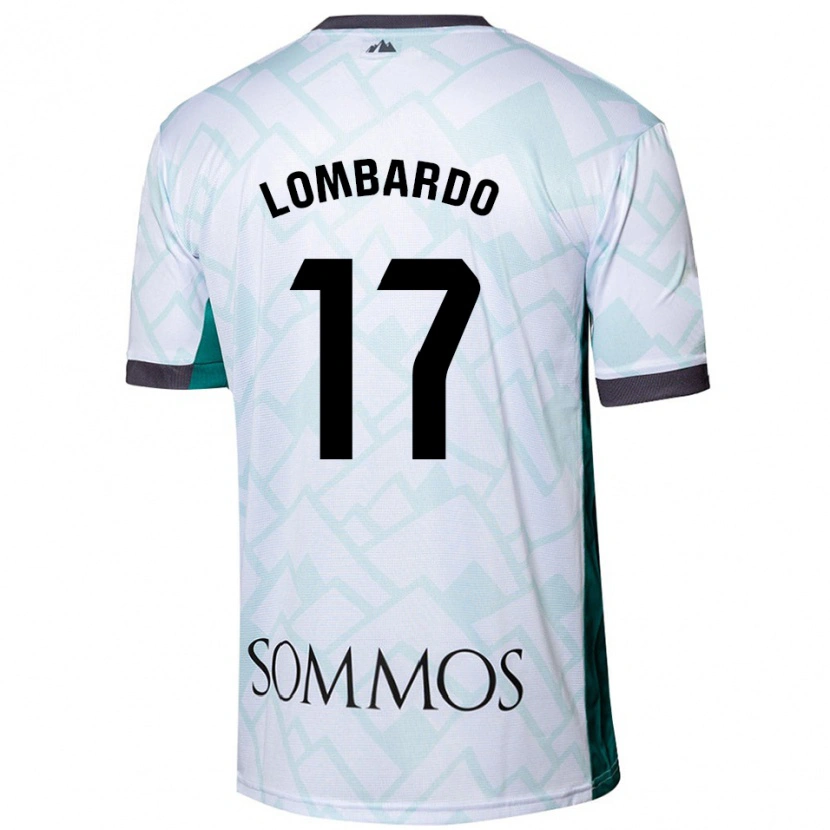 Danxen Kvinder Enzo Lombardo #17 Hvid Grøn Udebane Spillertrøjer 2024/25 Trøje T-Shirt