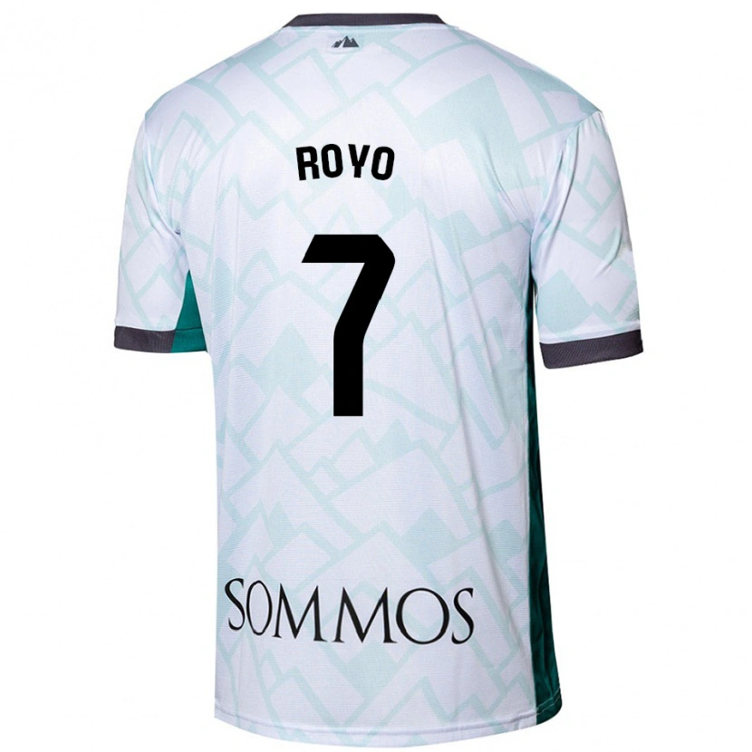 Danxen Kvinder Laura Royo #7 Hvid Grøn Udebane Spillertrøjer 2024/25 Trøje T-Shirt