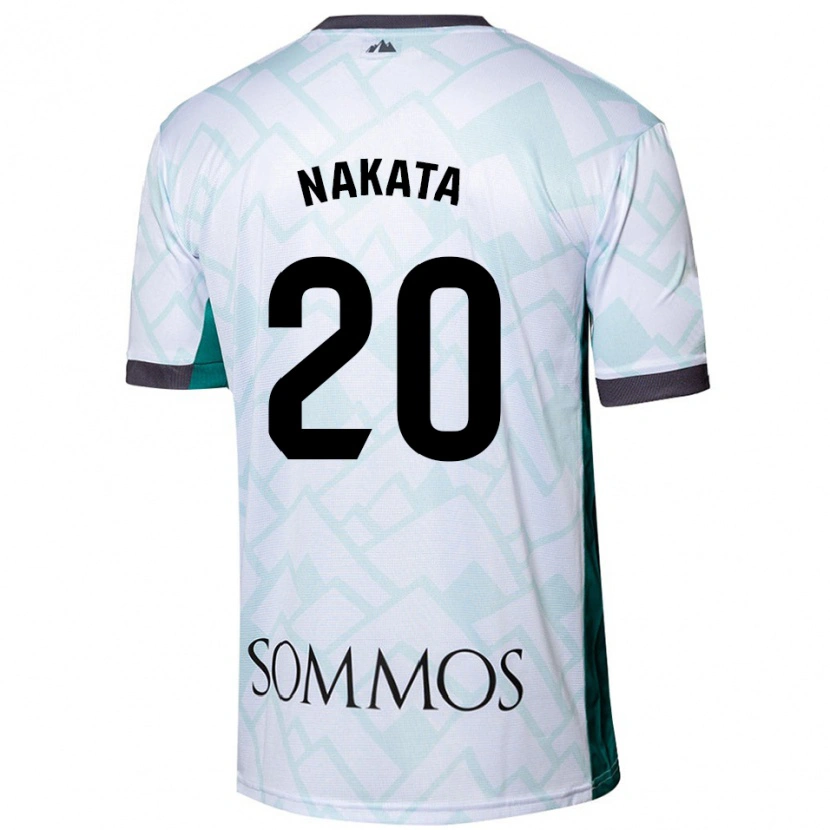 Danxen Kvinder Yuki Nakata #20 Hvid Grøn Udebane Spillertrøjer 2024/25 Trøje T-Shirt