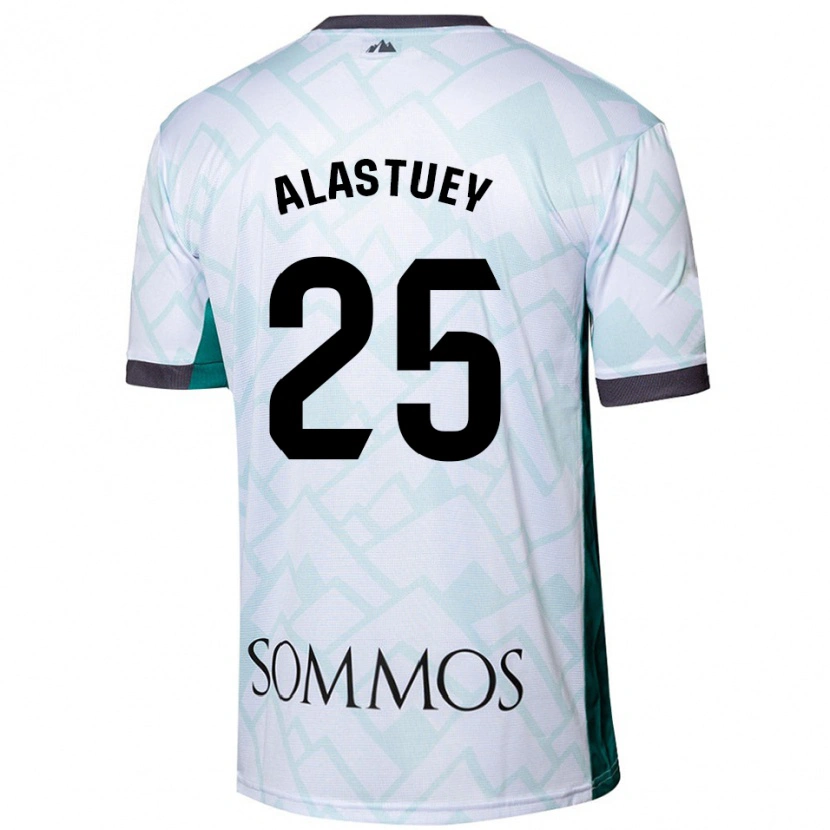 Danxen Kvinder Martina Alastuey #25 Hvid Grøn Udebane Spillertrøjer 2024/25 Trøje T-Shirt