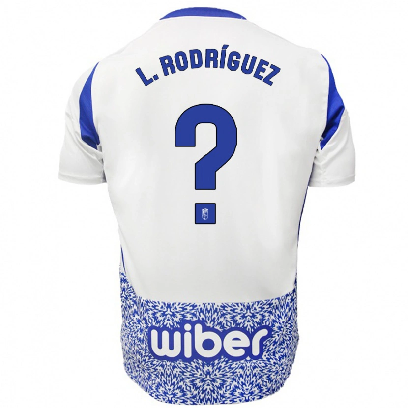 Danxen Kvinder Iker López Rodríguez #0 Hvid Blå Udebane Spillertrøjer 2024/25 Trøje T-Shirt
