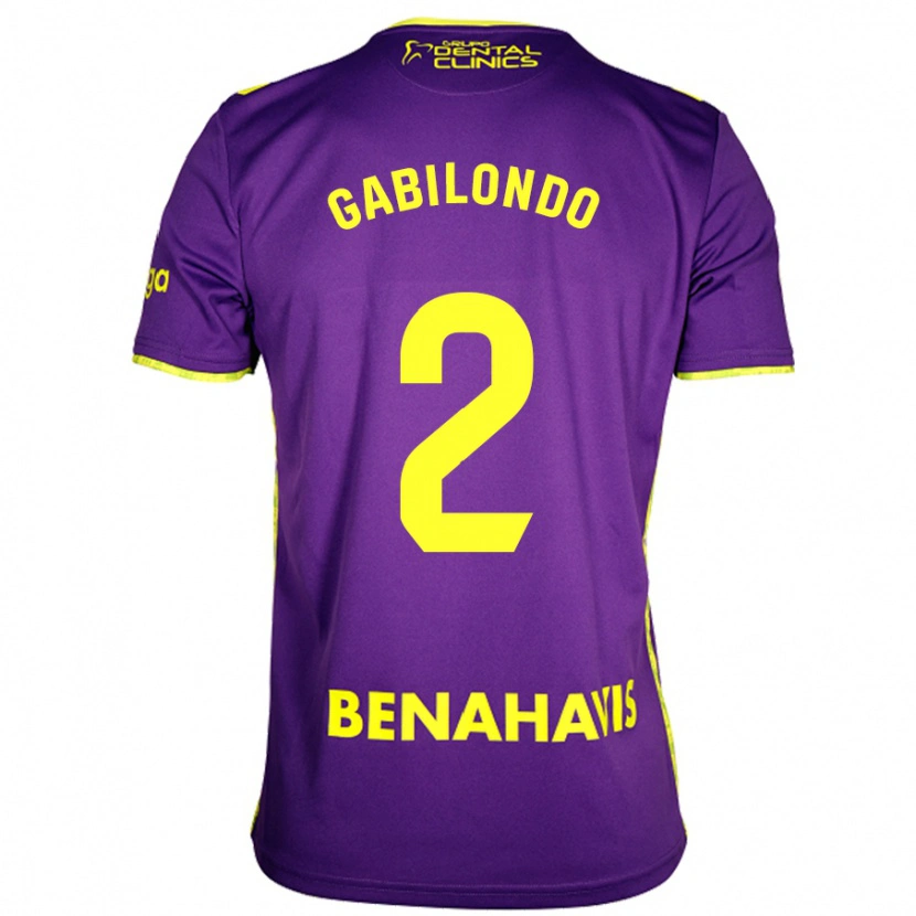 Danxen Kvinder Jokin Gabilondo #2 Lilla Gul Udebane Spillertrøjer 2024/25 Trøje T-Shirt