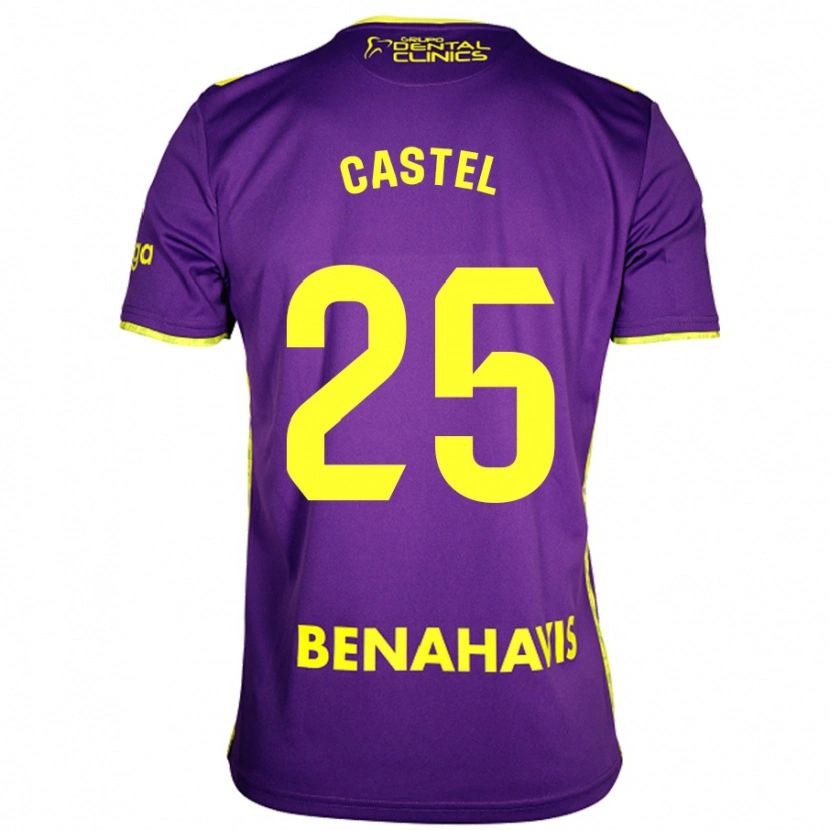 Danxen Kvinder Sergio Castel #25 Lilla Gul Udebane Spillertrøjer 2024/25 Trøje T-Shirt