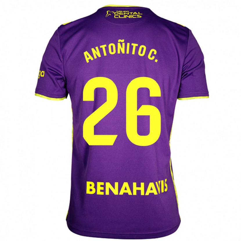 Danxen Kvinder Antonio Cordero #26 Lilla Gul Udebane Spillertrøjer 2024/25 Trøje T-Shirt