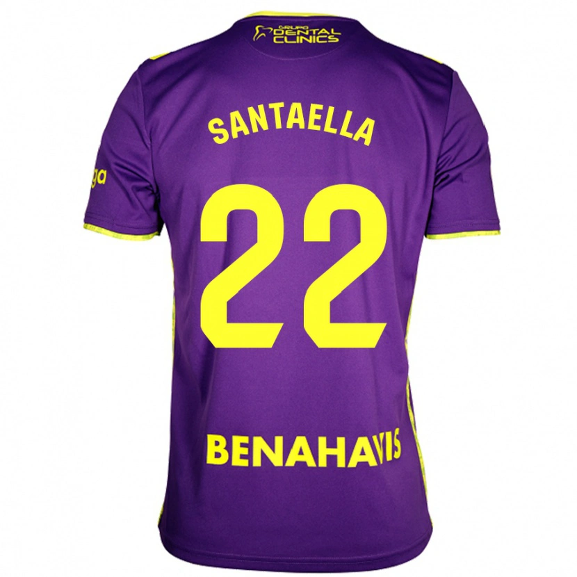 Danxen Kvinder Miguel Ángel Santaella #22 Lilla Gul Udebane Spillertrøjer 2024/25 Trøje T-Shirt