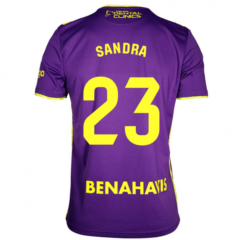 Danxen Kvinder Sandra #23 Lilla Gul Udebane Spillertrøjer 2024/25 Trøje T-Shirt