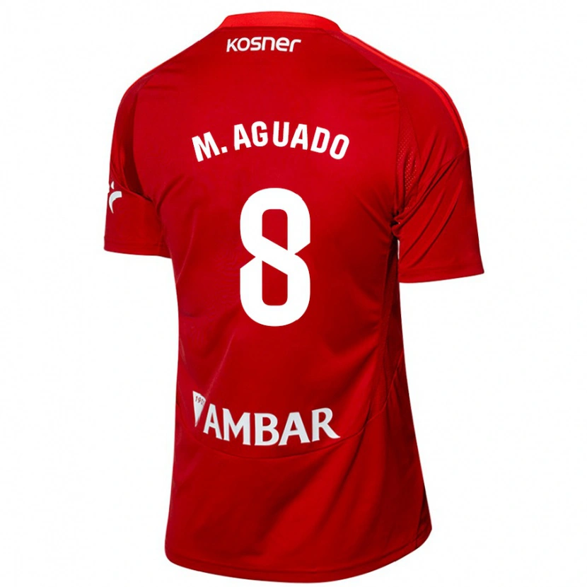 Danxen Kvinder Marc Aguado #8 Hvid Blå Udebane Spillertrøjer 2024/25 Trøje T-Shirt