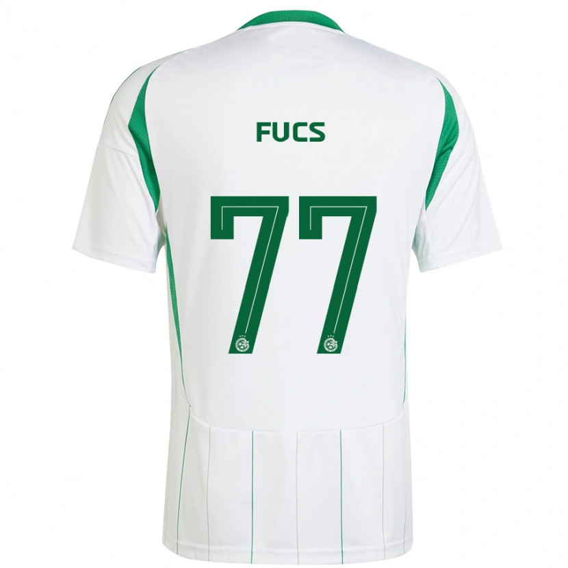 Danxen Kvinder Roee Fucs #77 Hvid Grøn Udebane Spillertrøjer 2024/25 Trøje T-Shirt