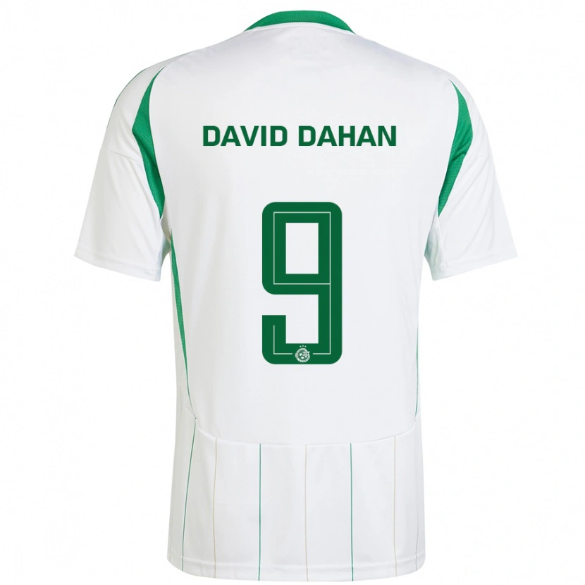 Danxen Kvinder Omer David Dahan #9 Hvid Grøn Udebane Spillertrøjer 2024/25 Trøje T-Shirt