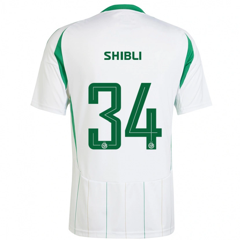 Danxen Kvinder Hamza Shibli #34 Hvid Grøn Udebane Spillertrøjer 2024/25 Trøje T-Shirt