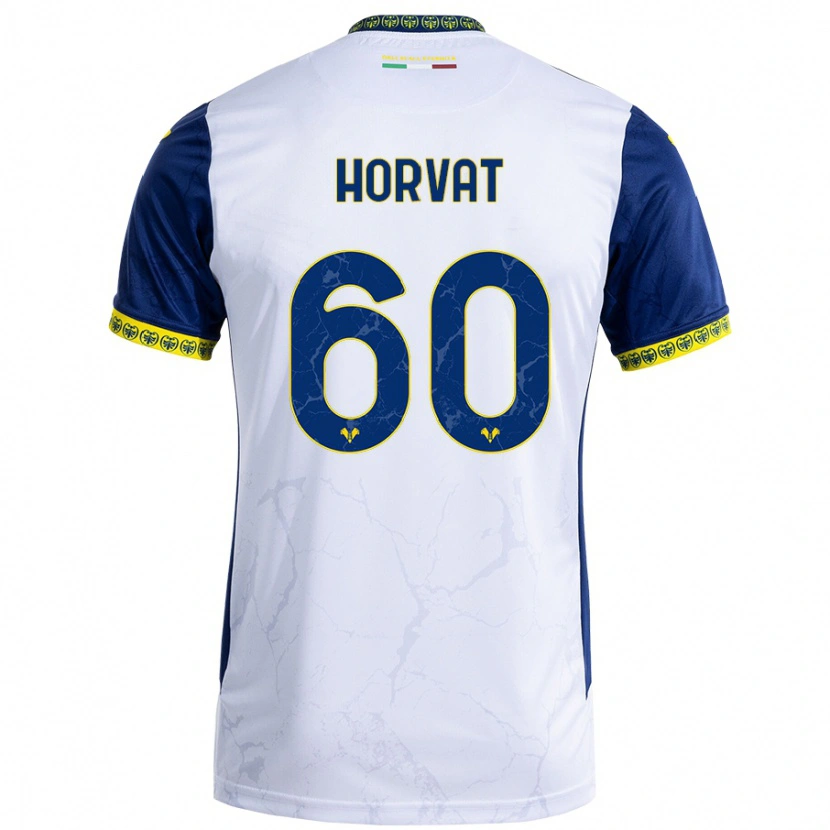 Danxen Kvinder Mihaela Horvat #60 Hvid Blå Udebane Spillertrøjer 2024/25 Trøje T-Shirt
