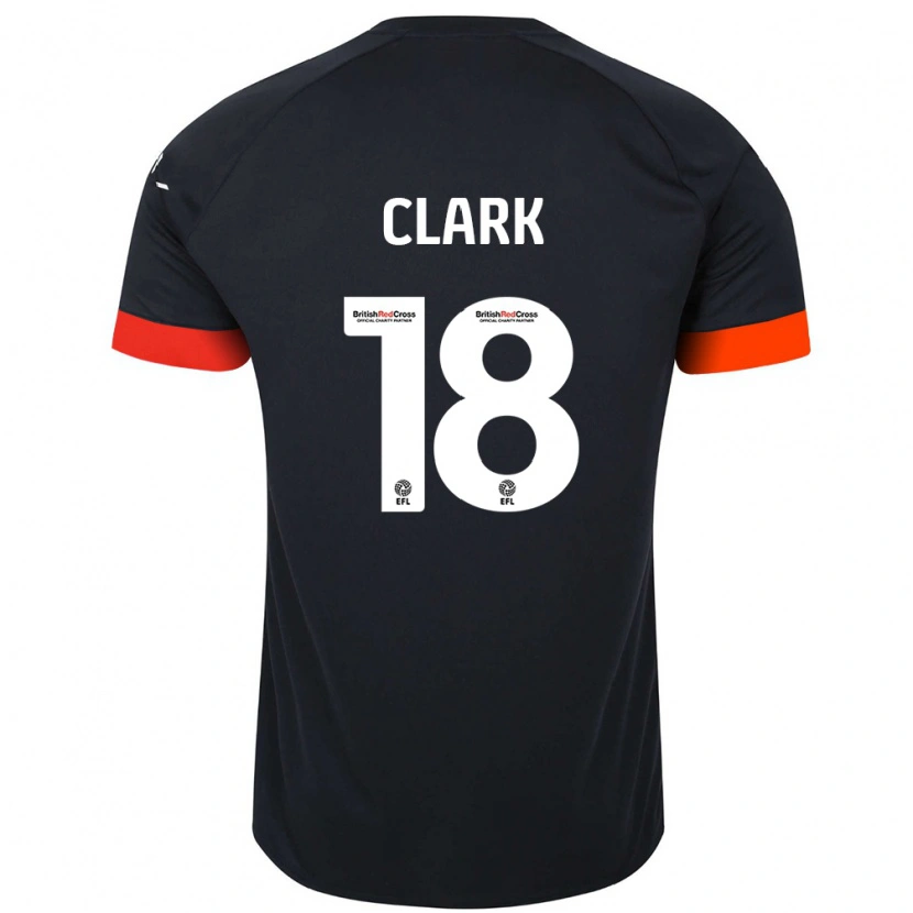 Danxen Kvinder Jordan Clark #18 Sort Orange Udebane Spillertrøjer 2024/25 Trøje T-Shirt