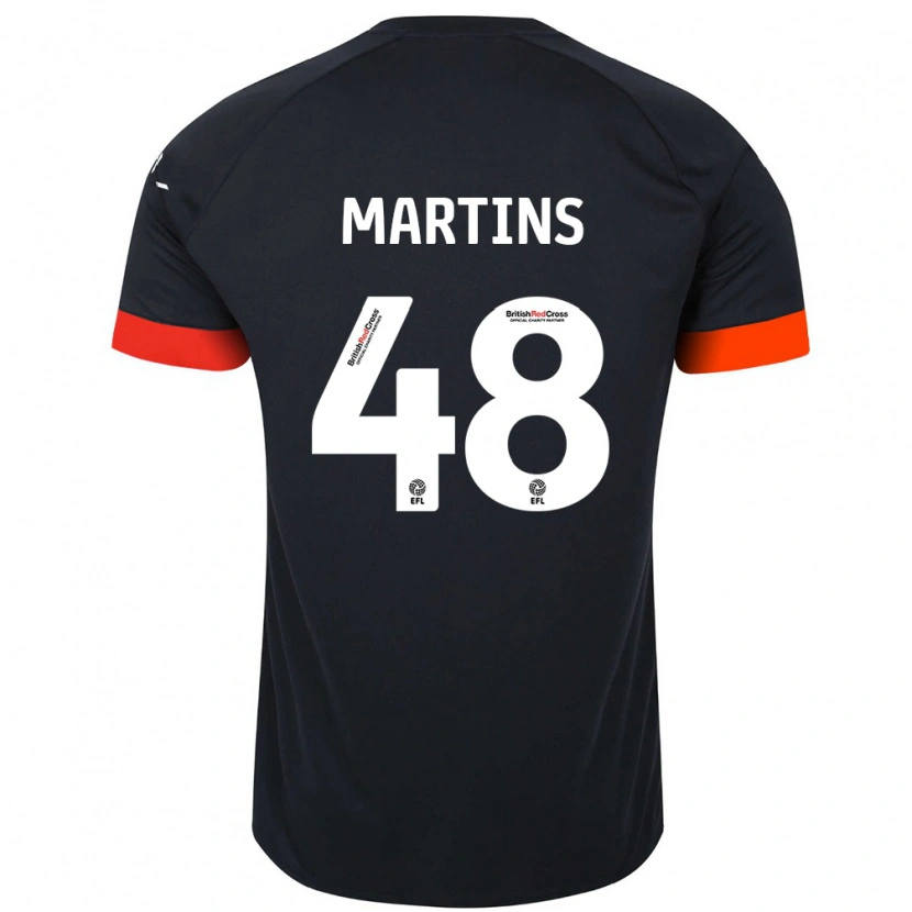 Danxen Kvinder Dominic Dos Santos Martins #48 Sort Orange Udebane Spillertrøjer 2024/25 Trøje T-Shirt