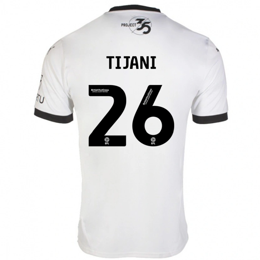 Danxen Kvinder Muhamed Tijani #26 Hvid Sort Udebane Spillertrøjer 2024/25 Trøje T-Shirt