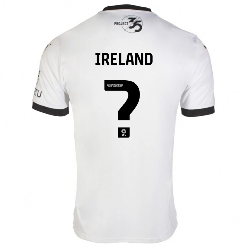 Danxen Kvinder Jensen Ireland #0 Hvid Sort Udebane Spillertrøjer 2024/25 Trøje T-Shirt