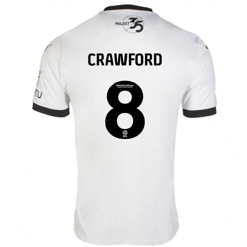 Danxen Kvinder Imy Crawford #8 Hvid Sort Udebane Spillertrøjer 2024/25 Trøje T-Shirt