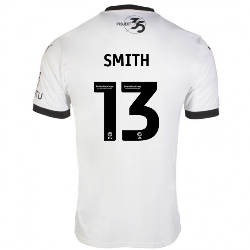 Danxen Kvinder Grace Smith #13 Hvid Sort Udebane Spillertrøjer 2024/25 Trøje T-Shirt