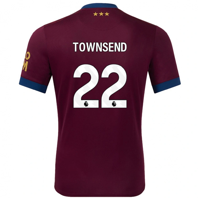 Danxen Kvinder Conor Townsend #22 Brun Udebane Spillertrøjer 2024/25 Trøje T-Shirt