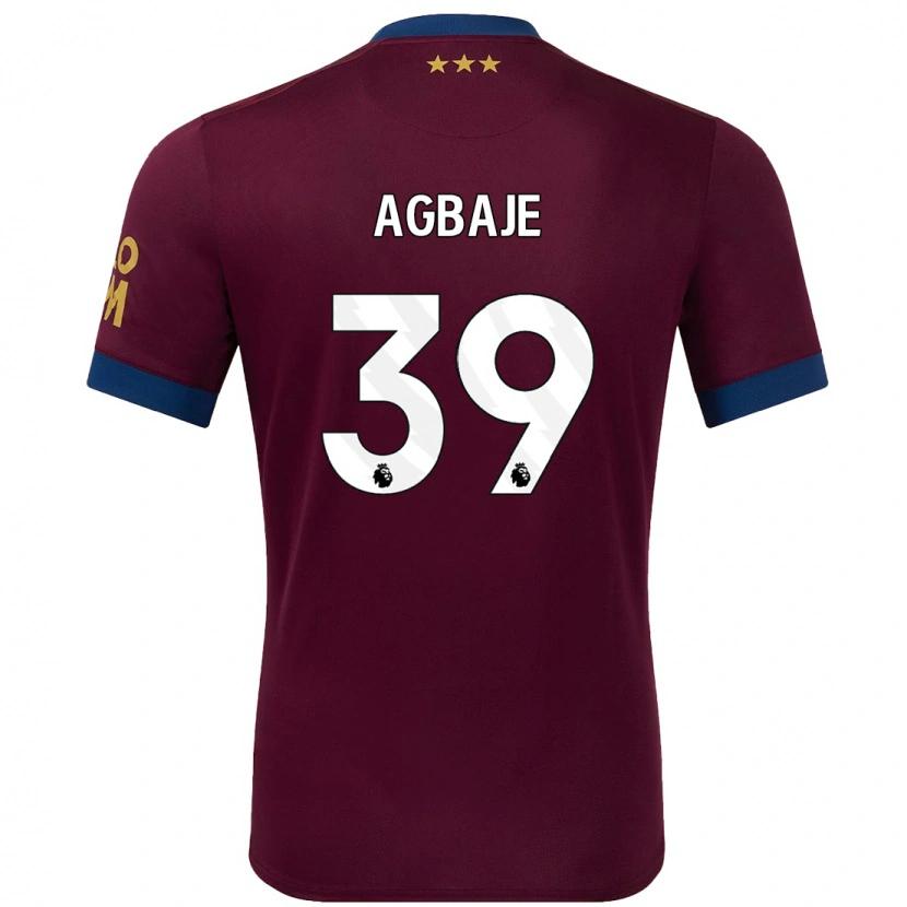 Danxen Kvinder Edwin Agbaje #39 Brun Udebane Spillertrøjer 2024/25 Trøje T-Shirt