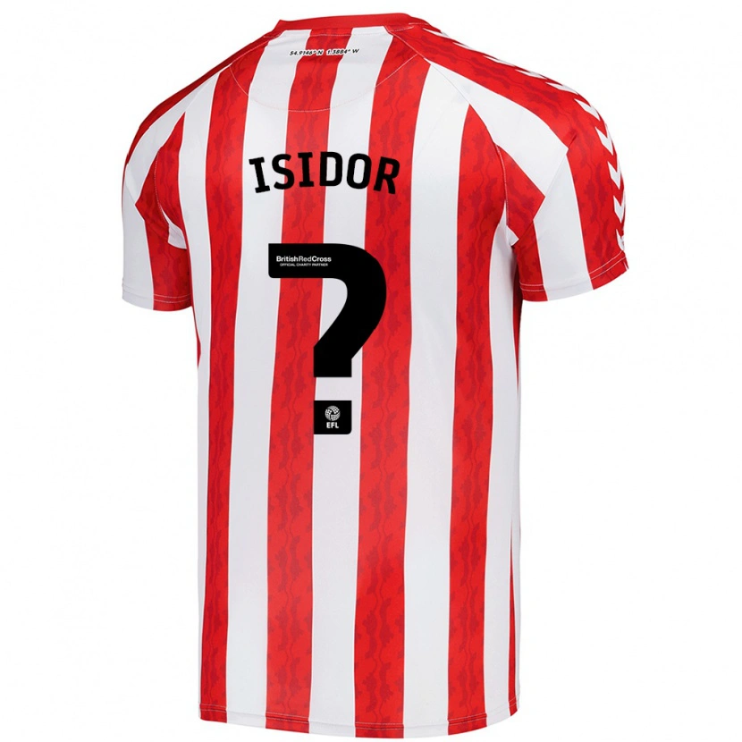 Danxen Børn Wilson Isidor #0 Rød Hvid Hjemmebane Spillertrøjer 2024/25 Trøje T-Shirt