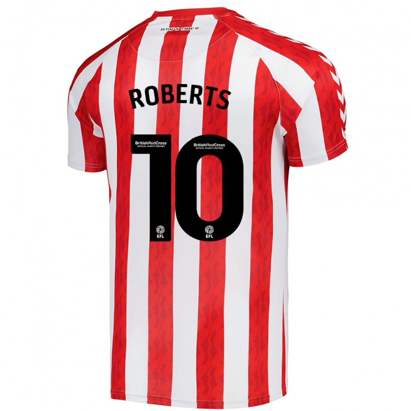 Danxen Børn Patrick Roberts #10 Rød Hvid Hjemmebane Spillertrøjer 2024/25 Trøje T-Shirt