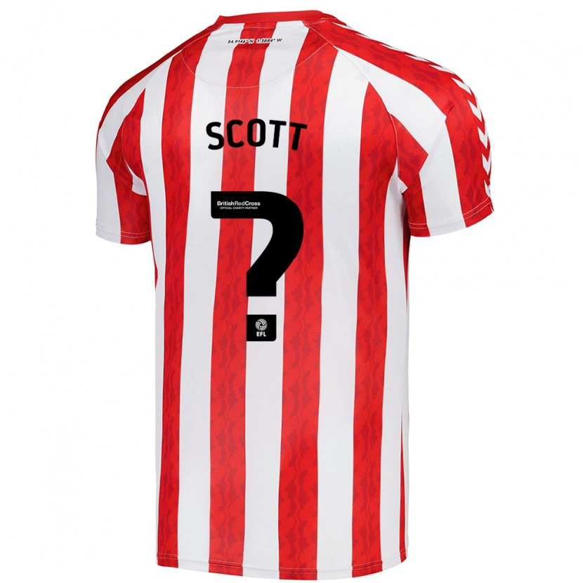 Danxen Børn Felix Scott #0 Rød Hvid Hjemmebane Spillertrøjer 2024/25 Trøje T-Shirt