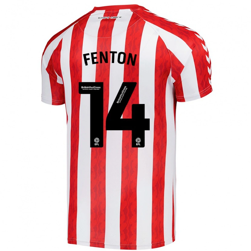 Danxen Børn Natasha Fenton #14 Rød Hvid Hjemmebane Spillertrøjer 2024/25 Trøje T-Shirt