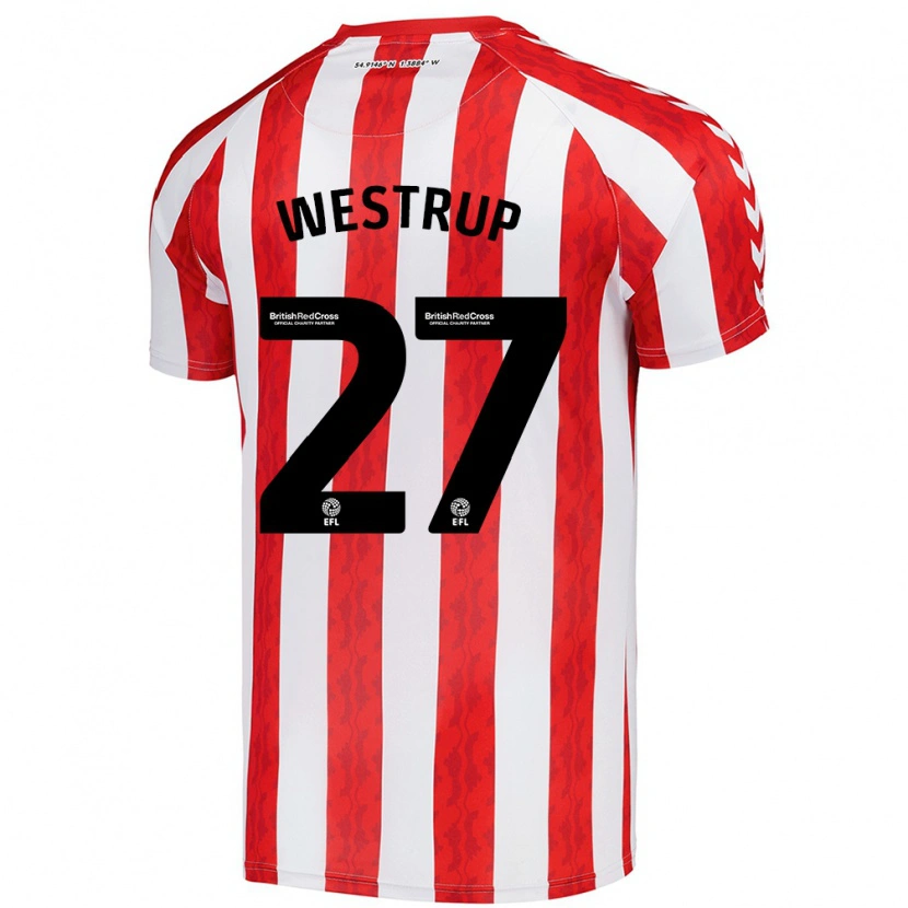 Danxen Børn Brianna Westrup #27 Rød Hvid Hjemmebane Spillertrøjer 2024/25 Trøje T-Shirt