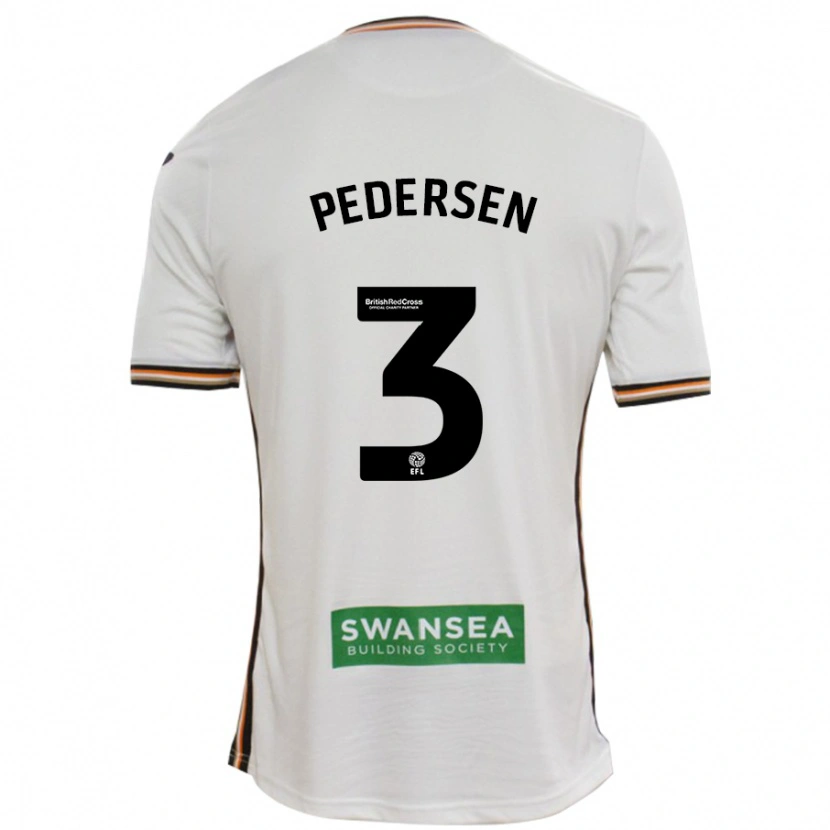 Danxen Børn Kristian Pedersen #3 Hvid Hjemmebane Spillertrøjer 2024/25 Trøje T-Shirt
