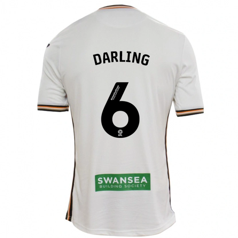 Danxen Børn Harry Darling #6 Hvid Hjemmebane Spillertrøjer 2024/25 Trøje T-Shirt
