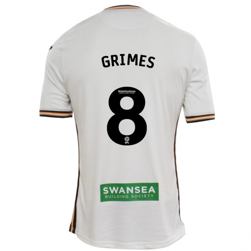 Danxen Børn Matt Grimes #8 Hvid Hjemmebane Spillertrøjer 2024/25 Trøje T-Shirt
