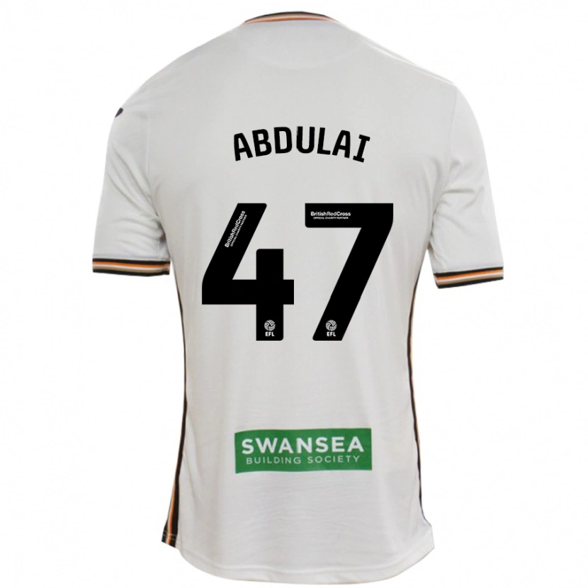 Danxen Børn Azeem Abdulai #47 Hvid Hjemmebane Spillertrøjer 2024/25 Trøje T-Shirt