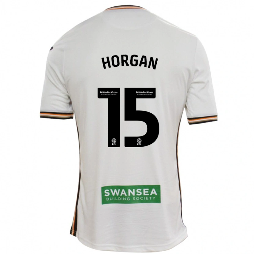 Danxen Børn Gwenan Horgan #15 Hvid Hjemmebane Spillertrøjer 2024/25 Trøje T-Shirt