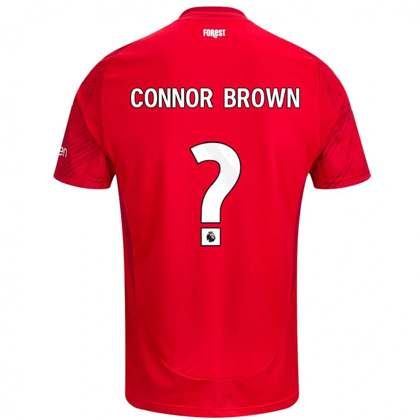 Danxen Børn Connor Brown #0 Rød Hvid Hjemmebane Spillertrøjer 2024/25 Trøje T-Shirt
