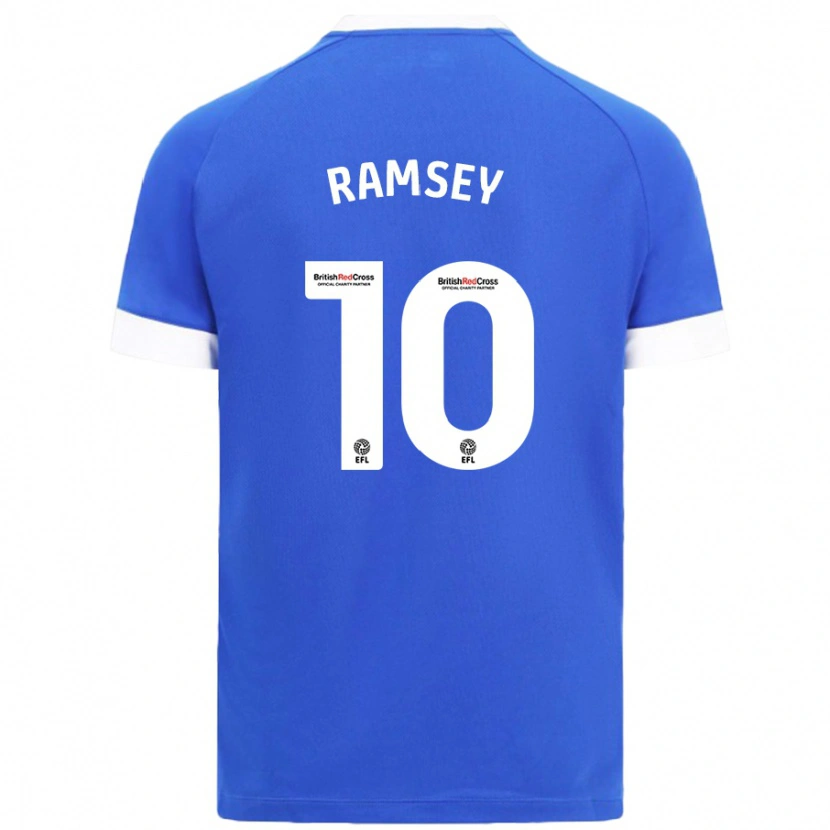 Danxen Børn Aaron Ramsey #10 Himmelblå Hjemmebane Spillertrøjer 2024/25 Trøje T-Shirt
