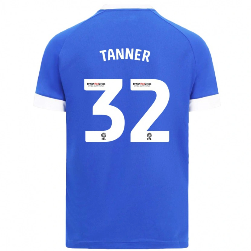Danxen Børn Ollie Tanner #32 Himmelblå Hjemmebane Spillertrøjer 2024/25 Trøje T-Shirt
