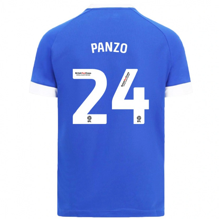 Danxen Børn Jonathan Panzo #24 Himmelblå Hjemmebane Spillertrøjer 2024/25 Trøje T-Shirt