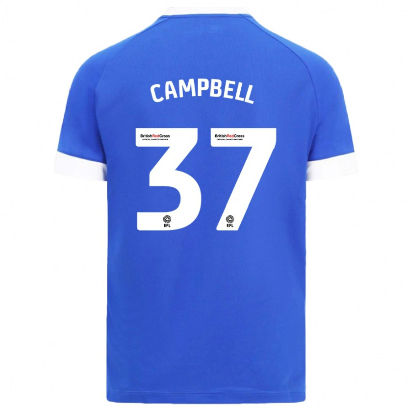Danxen Børn Vontae Daley-Campbell #37 Himmelblå Hjemmebane Spillertrøjer 2024/25 Trøje T-Shirt