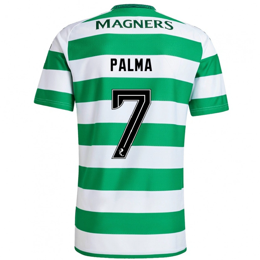Danxen Børn Luis Palma #7 Grøn Hvid Hjemmebane Spillertrøjer 2024/25 Trøje T-Shirt