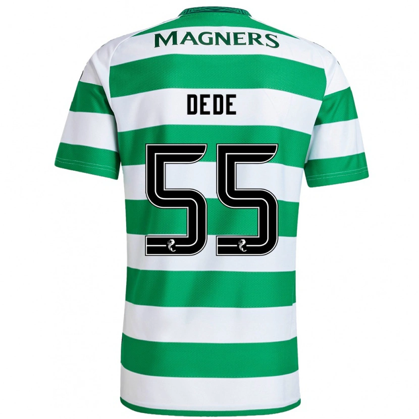 Danxen Børn Josh Dede #55 Grøn Hvid Hjemmebane Spillertrøjer 2024/25 Trøje T-Shirt