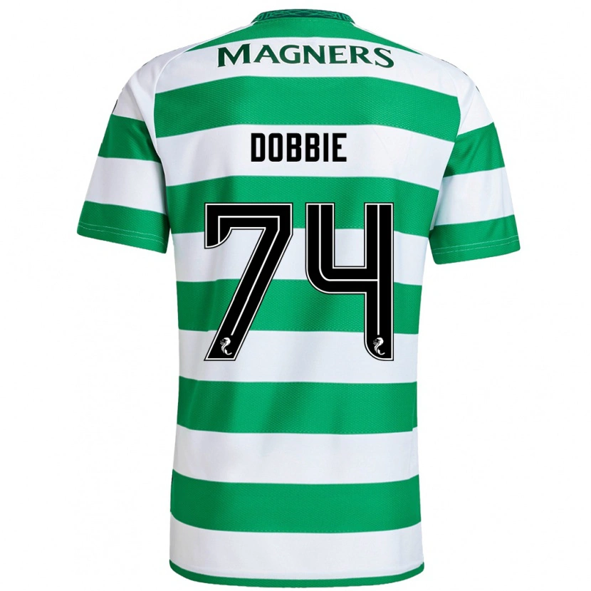 Danxen Børn Lewis Dobbie #74 Grøn Hvid Hjemmebane Spillertrøjer 2024/25 Trøje T-Shirt