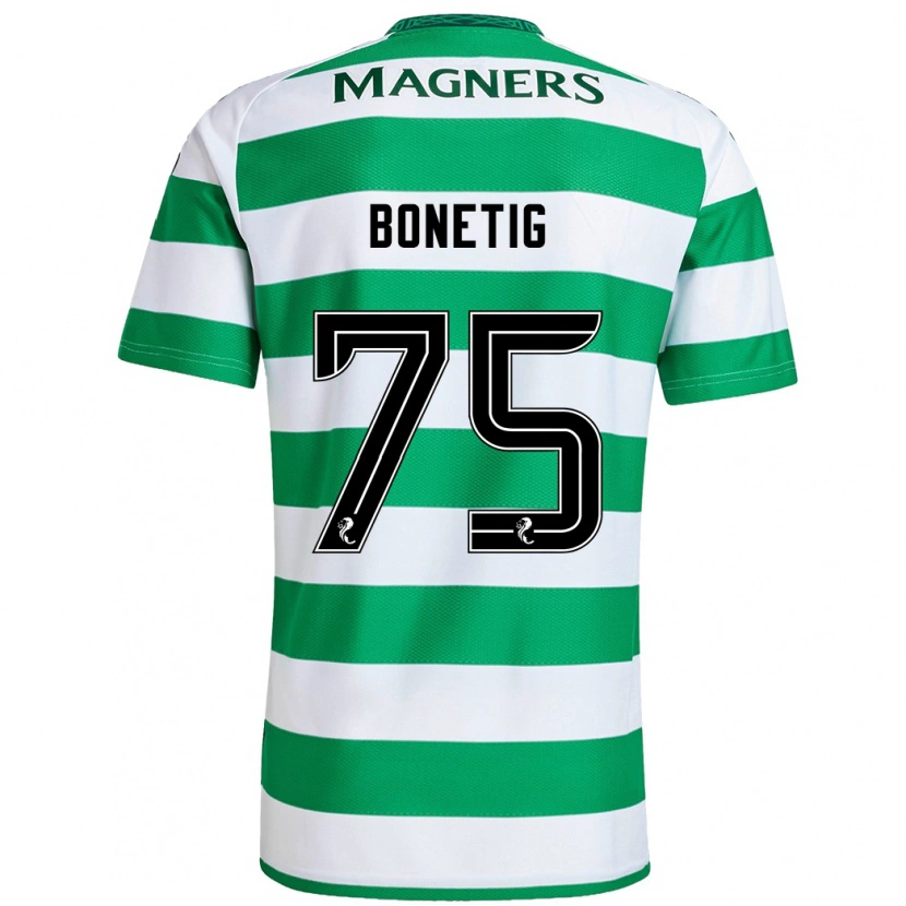 Danxen Børn Liam Bonetig #75 Grøn Hvid Hjemmebane Spillertrøjer 2024/25 Trøje T-Shirt