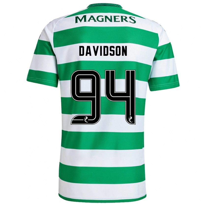 Danxen Børn Bruno Davidson #94 Grøn Hvid Hjemmebane Spillertrøjer 2024/25 Trøje T-Shirt