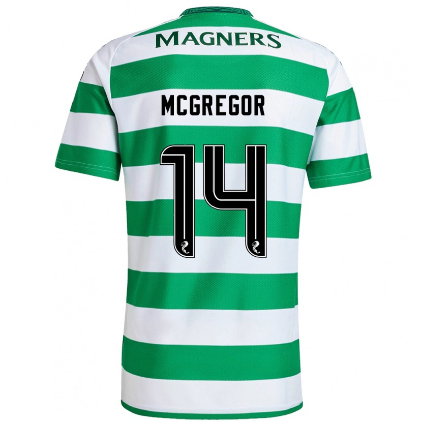 Danxen Børn Shannon Mcgregor #14 Grøn Hvid Hjemmebane Spillertrøjer 2024/25 Trøje T-Shirt