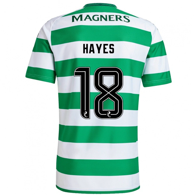 Danxen Børn Caitlin Hayes #18 Grøn Hvid Hjemmebane Spillertrøjer 2024/25 Trøje T-Shirt